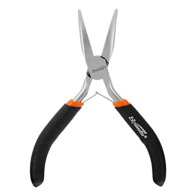 Длинногубцы изогнутые Mini, 130 мм, никелированные, авторазжим Sparta по ценам производителя в Уфе с доставкой по всей России