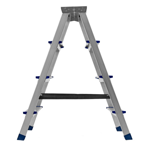 Стремянка двусторонняя 4 ступени, алюминиевая, Сибртех по ценам производителя в Уфе с доставкой по всей России