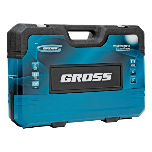 Набор инструментов, 1/4", 1/2", CrV, 120 зубьев, 115 предметов Gross по ценам производителя в Уфе с доставкой по всей России