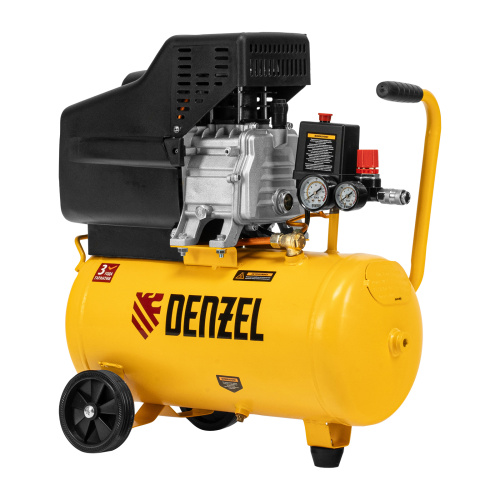 Компрессор воздушный DC1500/24, прямой привод, 1.5 кВт, 24 литра, 220 л/мин Denzel по ценам производителя в Уфе с доставкой по всей России