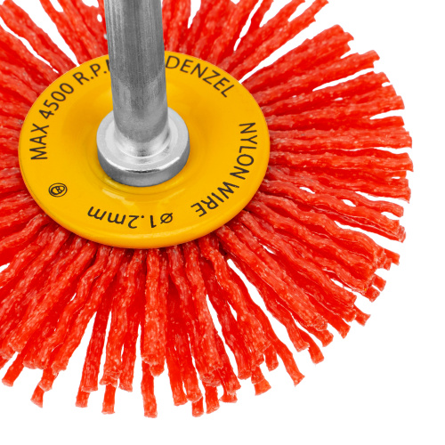Щетка для дрели, 65 мм, Плоская, со шпилькой, нейлоновая щетина Denzel по ценам производителя в Уфе с доставкой по всей России