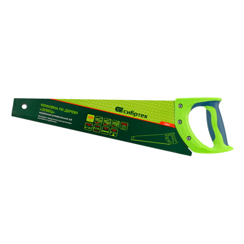 Ножовка по дереву "Зубец", 400 мм, 7-8 TPI, каленый зуб 2D, двухкомпонентная рукоятка Сибртех по ценам производителя в Уфе с доставкой по всей России