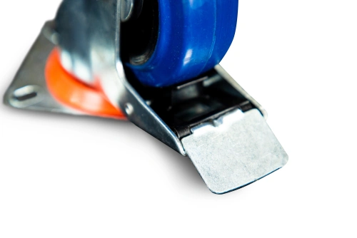 Колесо поворотное резина SRCLb 42 100 мм с тормозом (N) по ценам производителя в Уфе с доставкой по всей России