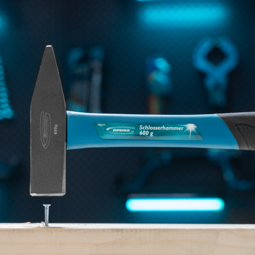 Молоток слесарный, 600 г, квадратный боек, фибергласовая обрезиненная рукоятка Gross по ценам производителя в Уфе с доставкой по всей России