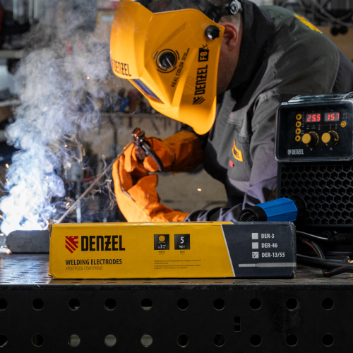 Электроды DER-13/55, диам. 3 мм, 5 кг, основное покрытие Denzel по ценам производителя в Уфе с доставкой по всей России