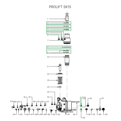 Ремкомплект гидроцилиндра для тележек SK15/SD15L по ценам производителя в Уфе с доставкой по всей России