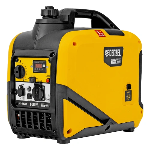 Генератор инверторный GS-2200iS, 2,2 кВт, 230 В, закрытый корпус, ручной старт DENZEL по ценам производителя в Уфе с доставкой по всей России