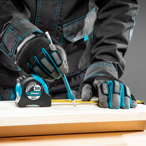 Рулетка "Schlagfest",5 м x 25 мм,магнитный обрезиненный зацеп,двусторонняя шкала,Нейлоновое покрытие,автоматическая фиксация Gross по ценам производителя в Уфе с доставкой по всей России