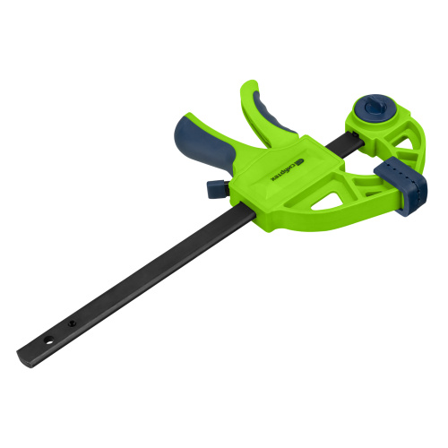 Струбцина F-образная, быстрозажимная, 150 х 70 х 360 мм, пластиковый корпус, фиксатор, двухкомпонентная рукоятка Сибртех по ценам производителя в Уфе с доставкой по всей России