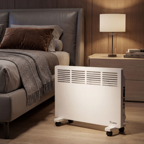 Конвектор электрический КМ-2000.2, 230 В, 2000 Вт, X-образный нагреватель, колеса, термостат MTX по ценам производителя в Уфе с доставкой по всей России