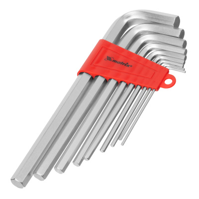 Набор ключей имбусовых HEX, 2-12 мм, CrV, 9 шт, удлиненныее с сатинированным покрытием Matrix по ценам производителя в Уфе с доставкой по всей России