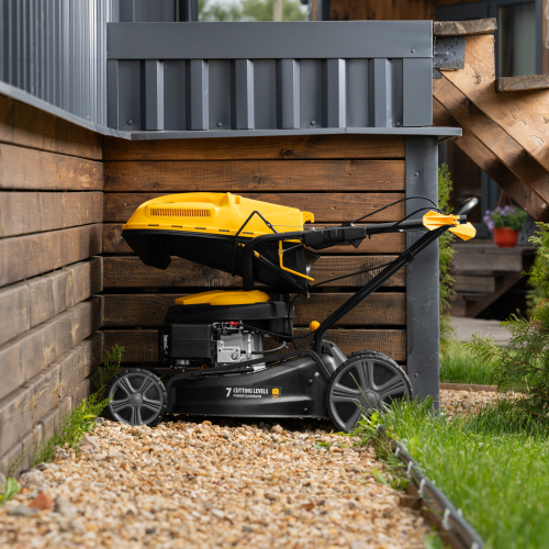 Газонокосилка бензиновая GLD-460SP, 146 куб.см, ширина 46 см, привод 7 уровней, травосборник 50 л Denzel по ценам производителя в Уфе с доставкой по всей России