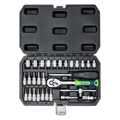 Набор инструментов, 1/4", пластиковый кейс, 29 предметов Сибртех по ценам производителя в Уфе с доставкой по всей России