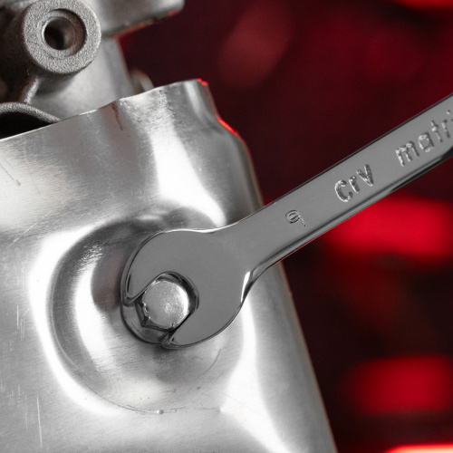 Ключ комбинированный, 9 мм, CrV, полированный хром Matrix по ценам производителя в Уфе с доставкой по всей России