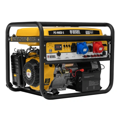 Генератор бензиновый PS 90 ED-3, 9.0 кВт, переключение режима 230 В/400 В, 25 л, электростартер Denzel по ценам производителя в Уфе с доставкой по всей России