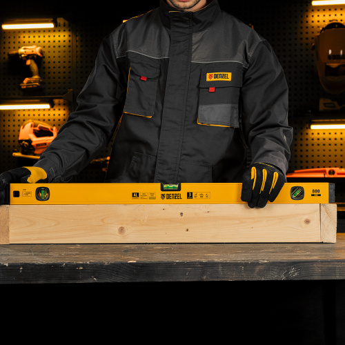 Уровень алюминиевый, магнит, фрезерованный, 3 глазка (1 зеркал.) 0,5 мм/м, 800 мм Denzel по ценам производителя в Уфе с доставкой по всей России