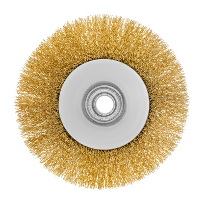 Щетка для УШМ, 125 мм, "Тарелка", витая нержавеющая проволока 0.3 мм, М14 Denzel по ценам производителя в Уфе с доставкой по всей России