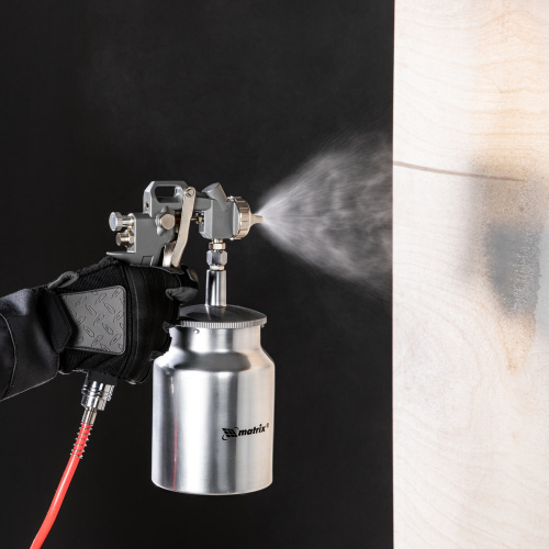 Краскораспылитель пневматический с нижним бачком V 1, 0 л, сопло D 1.2, 1.5 и 1.8 мм Matrix по ценам производителя в Уфе с доставкой по всей России