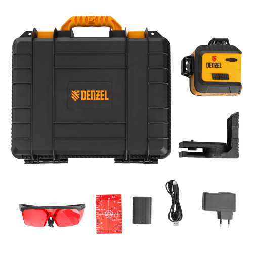 Лазерный уровень мультипризменный LX 360-2 Red, 30 м, 635 нм, аккумулятор Li 2800 мАч, резьба 5/8" Denzel по ценам производителя в Уфе с доставкой по всей России