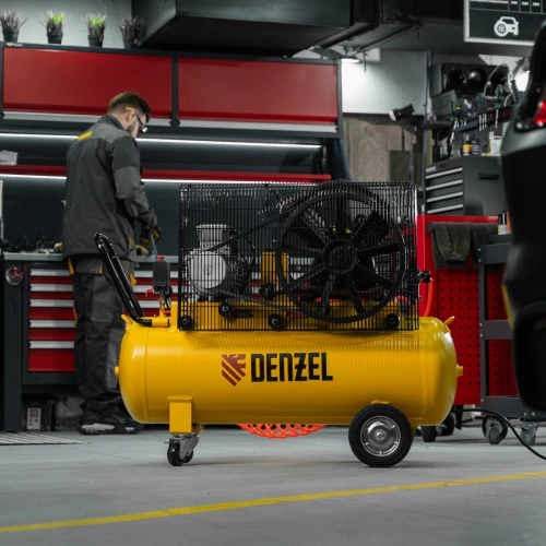 Компрессор воздушный рем. привод BCV 4000-T/100, 4,0 кВт, 100 литров, 690 л/мин Denzel по ценам производителя в Уфе с доставкой по всей России