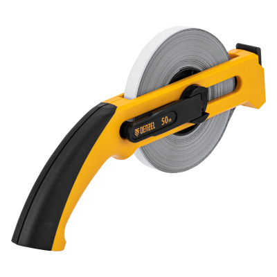 Рулетка геодезическая 50 м х 13 мм, открытый корпус, металлическая лента Denzel по ценам производителя в Уфе с доставкой по всей России