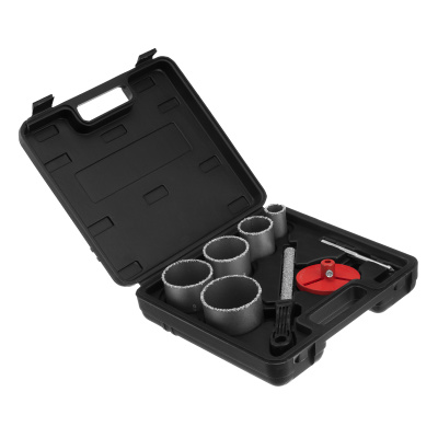 Набор коронок по керамической плитке, 33-53-67-73-83 мм, напил, в пластиковом боксе, шестигранный хвостовик Matrix купить в Москве с доставкой по всей России | ProtosMarket.ru