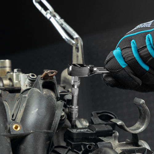 Ключ-трещотка 1/4", CrV, 120 зубьев, цельнометаллический, хром Gross по ценам производителя в Уфе с доставкой по всей России