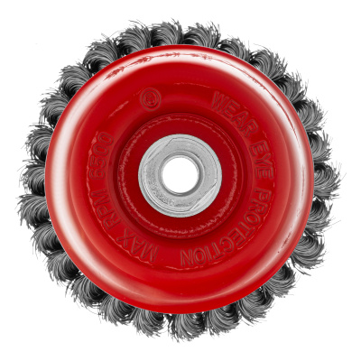 Щетка для УШМ, 125 мм, М14, "чашка", двухрядная, крученая проволока 0.35 мм Matrix по ценам производителя в Уфе с доставкой по всей России