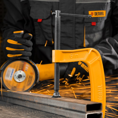 Струбцина G-образная, усиленная, 150 мм Denzel по ценам производителя в Уфе с доставкой по всей России