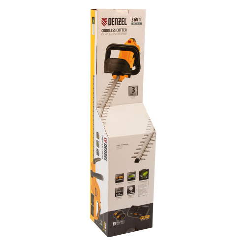 Кусторез аккумуляторный RBC510-36, Li-ion, 36 В, 4 Ач, нож 510 мм, поворотная ручка Denzel по ценам производителя в Уфе с доставкой по всей России