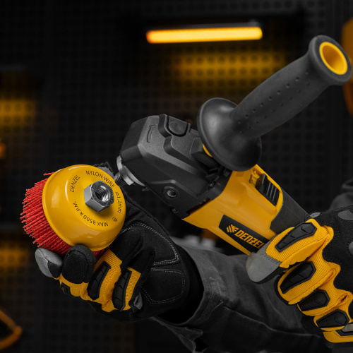 Щетка для УШМ, 100 мм, Чашка, нейлоновая щетина, М14 Denzel по ценам производителя в Уфе с доставкой по всей России