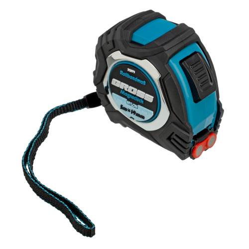 Рулетка Magnetisch 5 м х 19 мм,обрезиненный корпус,автоматическая фиксация,Нейлоновое покрытиеытие,зацеп с магнитом Gross по ценам производителя в Уфе с доставкой по всей России