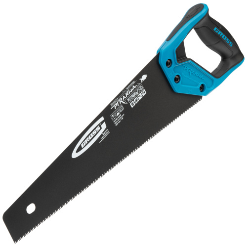 Ножовка по дереву "Piranha", 400 мм, 11-12 TPI, зуб-3D, каленый зуб, тефлоновое покрытие полотна, двухкомпонентная рукоятка Gross по ценам производителя в Уфе с доставкой по всей России