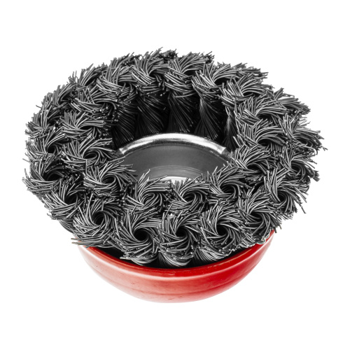 Щетка для УШМ, 75 мм, М14, "чашка", двухрядная, крученая проволока 0.5 мм Matrix по ценам производителя в Уфе с доставкой по всей России