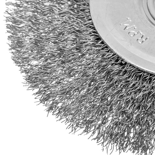 Щетка для УШМ, 125 мм, посадка 22.2 мм, плоская, витая проволока Сибртех по ценам производителя в Уфе с доставкой по всей России