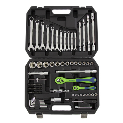 Набор инструментов 89 предметов, CrV 1/2", 1/4" Сибртех по ценам производителя в Уфе с доставкой по всей России