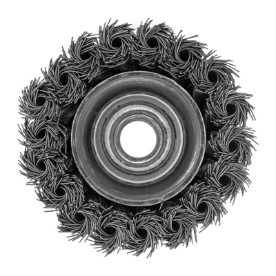 Щетка для УШМ, 75 мм, М14, "чашка", крученая металлическая проволока Сибртех по ценам производителя в Уфе с доставкой по всей России