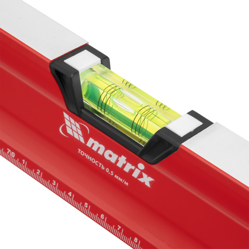 Уровень алюминиевый, магнит, фрезерованный, 3 глазка (1 зеркальный) двухкомпонентные рукоятки, 1500 мм Matrix по ценам производителя в Уфе с доставкой по всей России