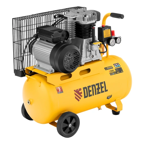Компрессор воздушный BCI2300/50, ременный привод, 2.3 кВт, 50 литров, 400 л/мин Denzel по ценам производителя в Уфе с доставкой по всей России