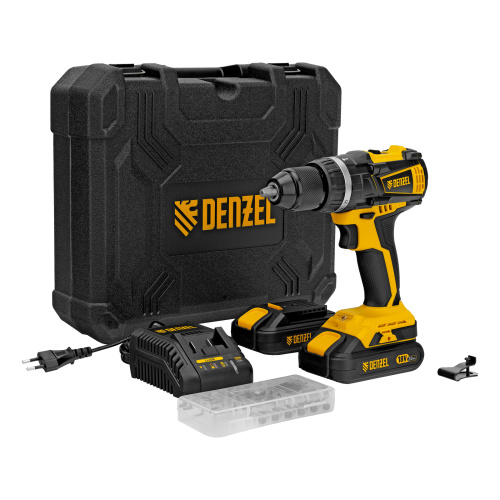 Дрель-шуруповерт аккумуляторная ударная бесщет CIDB-IB-18-02, Li-Ion, 18 В, 2 акк. Denzel по ценам производителя в Уфе с доставкой по всей России