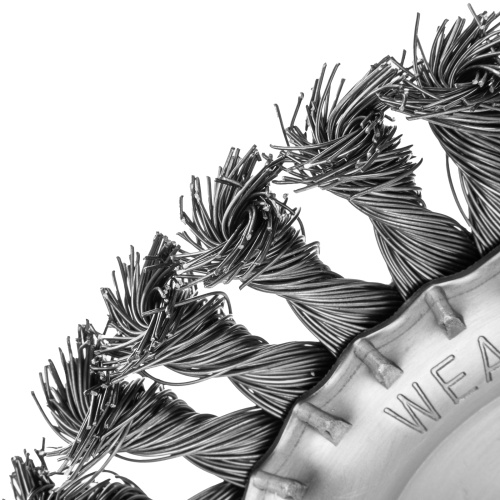 Щетка для УШМ 150 мм, посадка 22.2 мм, плоская, крученая проволока 0.5 мм Matrix по ценам производителя в Уфе с доставкой по всей России