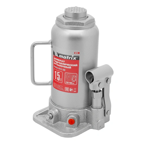Домкрат гидравлический бутылочный, 15 т, высота подъема 230-460 мм Matrix по ценам производителя в Уфе с доставкой по всей России