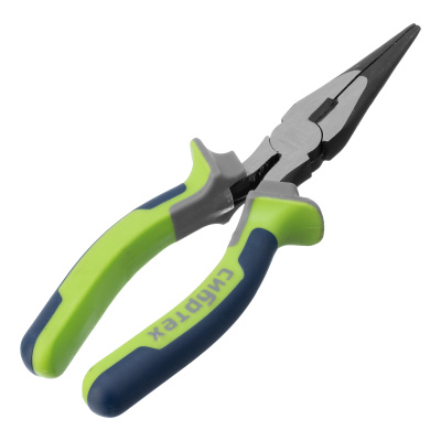 Длинногубцы прямые 180 мм, фосфатирование, трехкомпонентные рукоятки Сибртех по ценам производителя в Уфе с доставкой по всей России