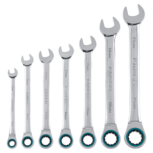 Набор ключей комбинированных с трещоткой, 8-19 мм, 7 шт, CrV Gross по ценам производителя в Уфе с доставкой по всей России