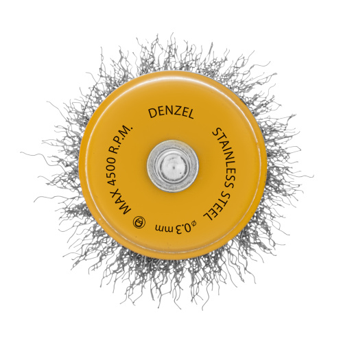 Щетка для дрели, 50 мм, Чашка, со шпилькой, нержавеющая витая проволока Denzel по ценам производителя в Уфе с доставкой по всей России