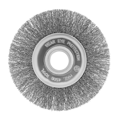 Щетка для УШМ, 125 мм, посадка 22.2 мм, плоская, витая проволока Сибртех по ценам производителя в Уфе с доставкой по всей России