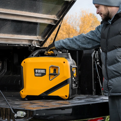 Генератор инверторный GS-2200iS, 2,2 кВт, 230 В, закрытый корпус, ручной старт DENZEL по ценам производителя в Уфе с доставкой по всей России