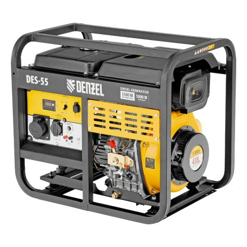 Генератор дизельный DES-55, 5,5 кВт, 230 В, 11 л, ручной стартер Denzel по ценам производителя в Уфе с доставкой по всей России