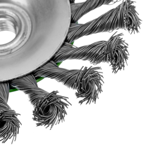 Щетка для УШМ, 125 мм, М14, "тарелка", крученая металлическая проволока Сибртех по ценам производителя в Уфе с доставкой по всей России