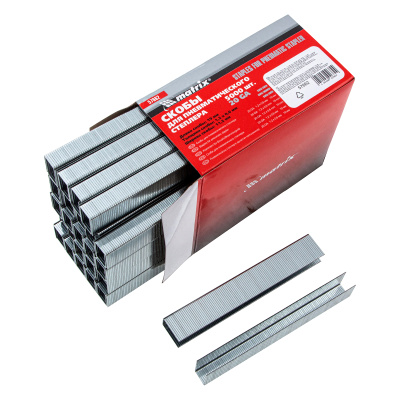 Скобы для пневматического степлера, 19 мм, ширина 1.2 мм, толщина 0.6 мм, ширина скобы 11.2 мм, 5000 шт Matrix по ценам производителя в Уфе с доставкой по всей России